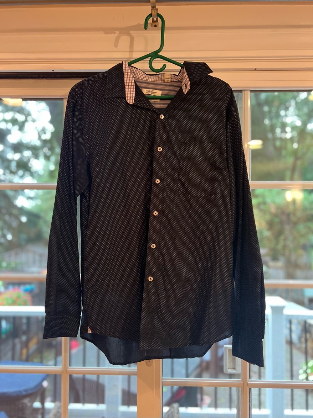 Van Heusen Men's Black Microdot Long-Sleeve Shirt
